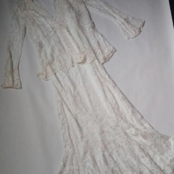 Lace Wedding Dress Formal Size 4 - Picture 9 of 12